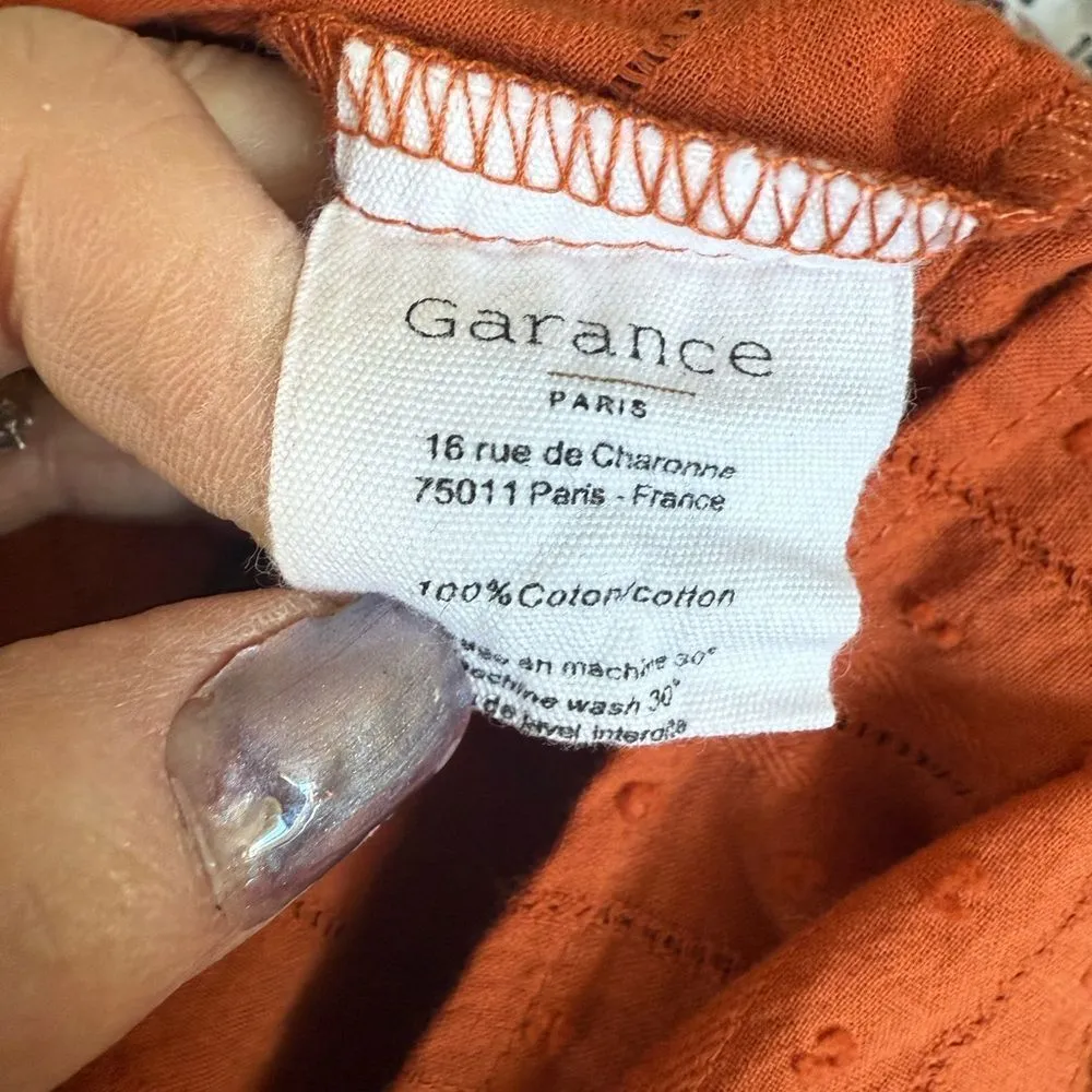 Garance size small orange pears, Friend, long sleeve button up blouse - Image 6