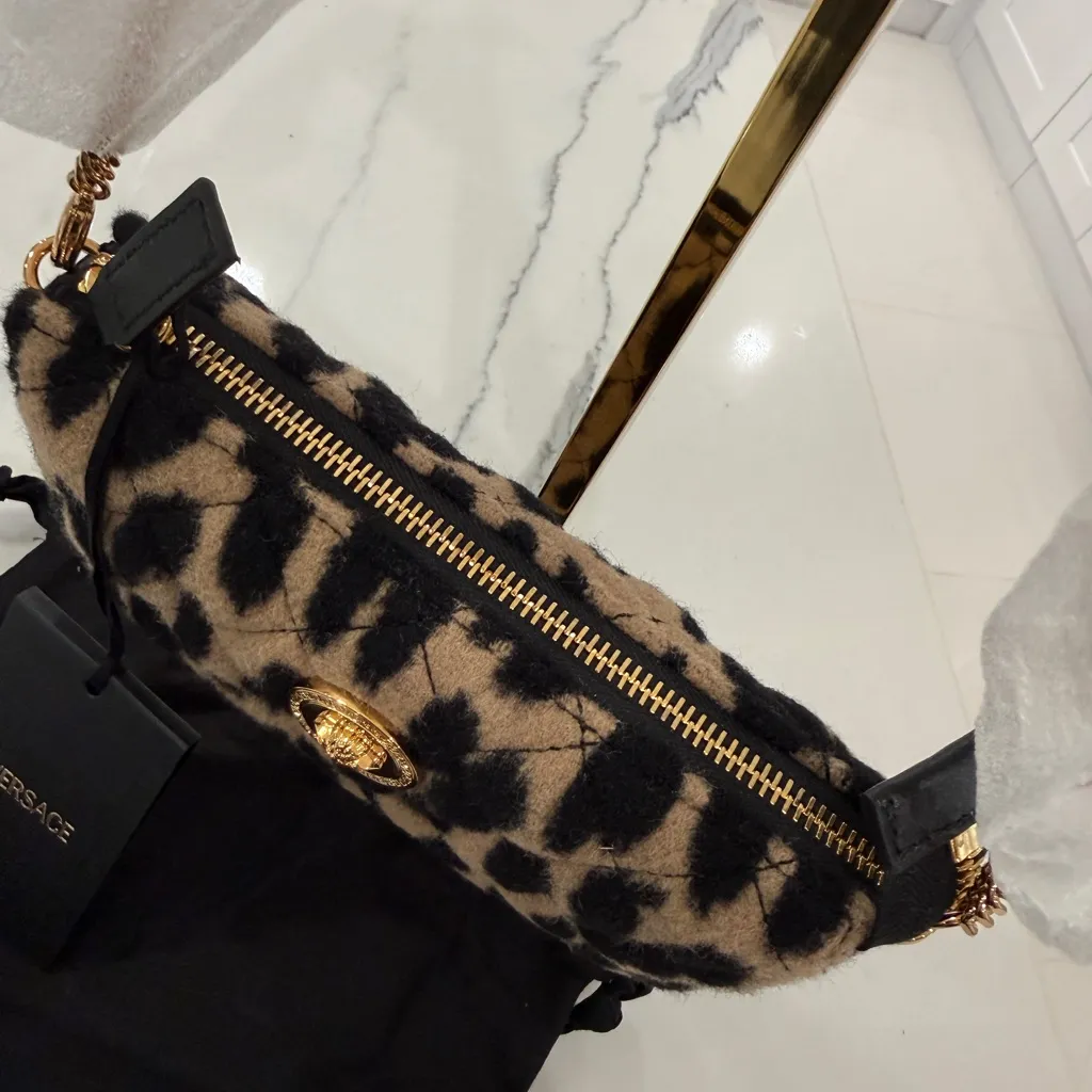 Versace Leopard Print Mini Bag - Image 6