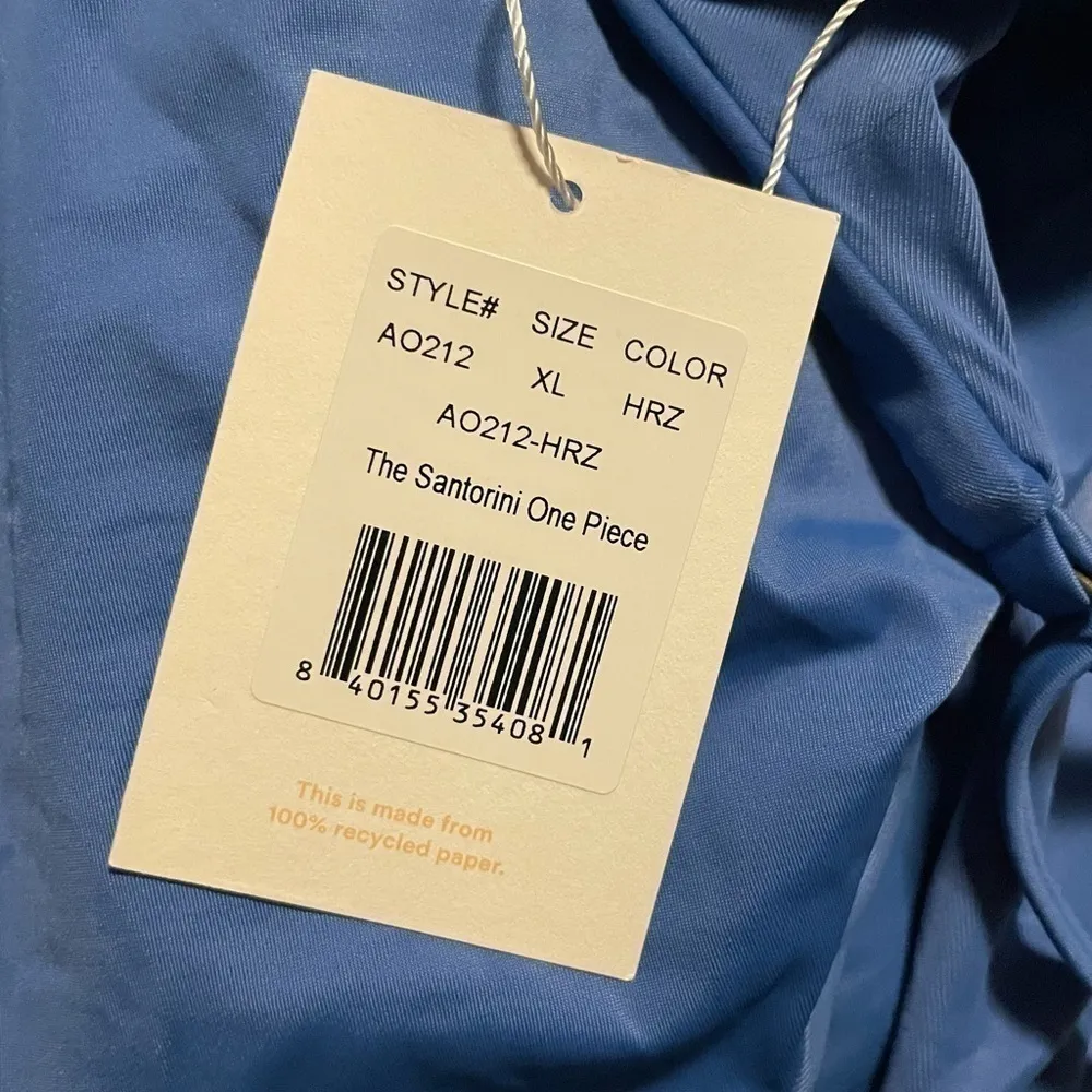 Andie The Santorini One Piece Cut Out‎ Swimsuit XL Blue - Image 9