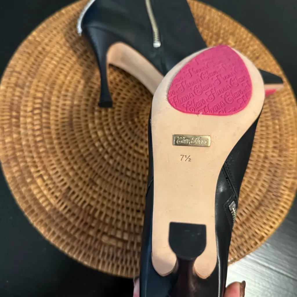 Claire Flowers beautiful ankle booties heels size 7.5 women’s Black - Image 8