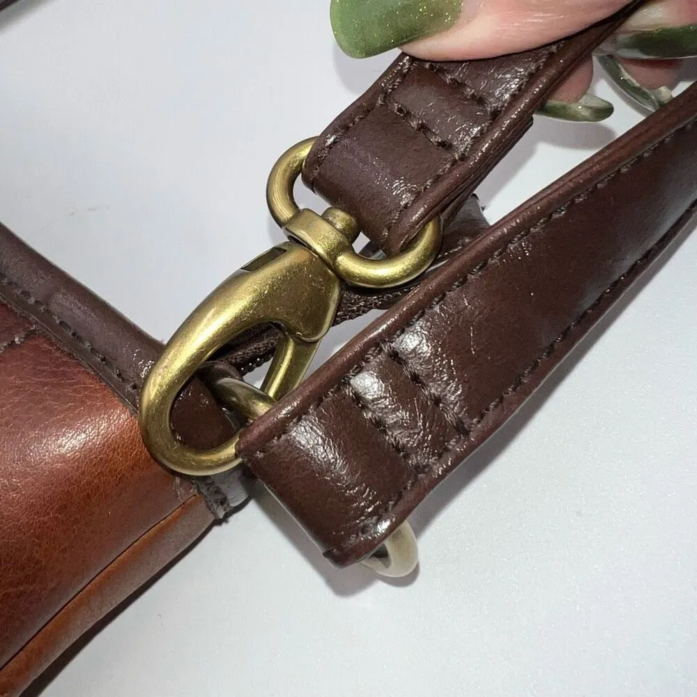 Tignanello Color Blocked Leather Outside Wallet Pocket Convertible Crossbody Bag Brown - Image 9