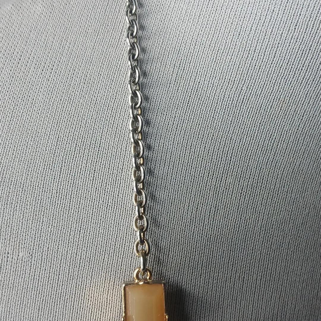 Ann Taylor Long Station Necklace With Gold- Tone Rectangular Beads - Image 5