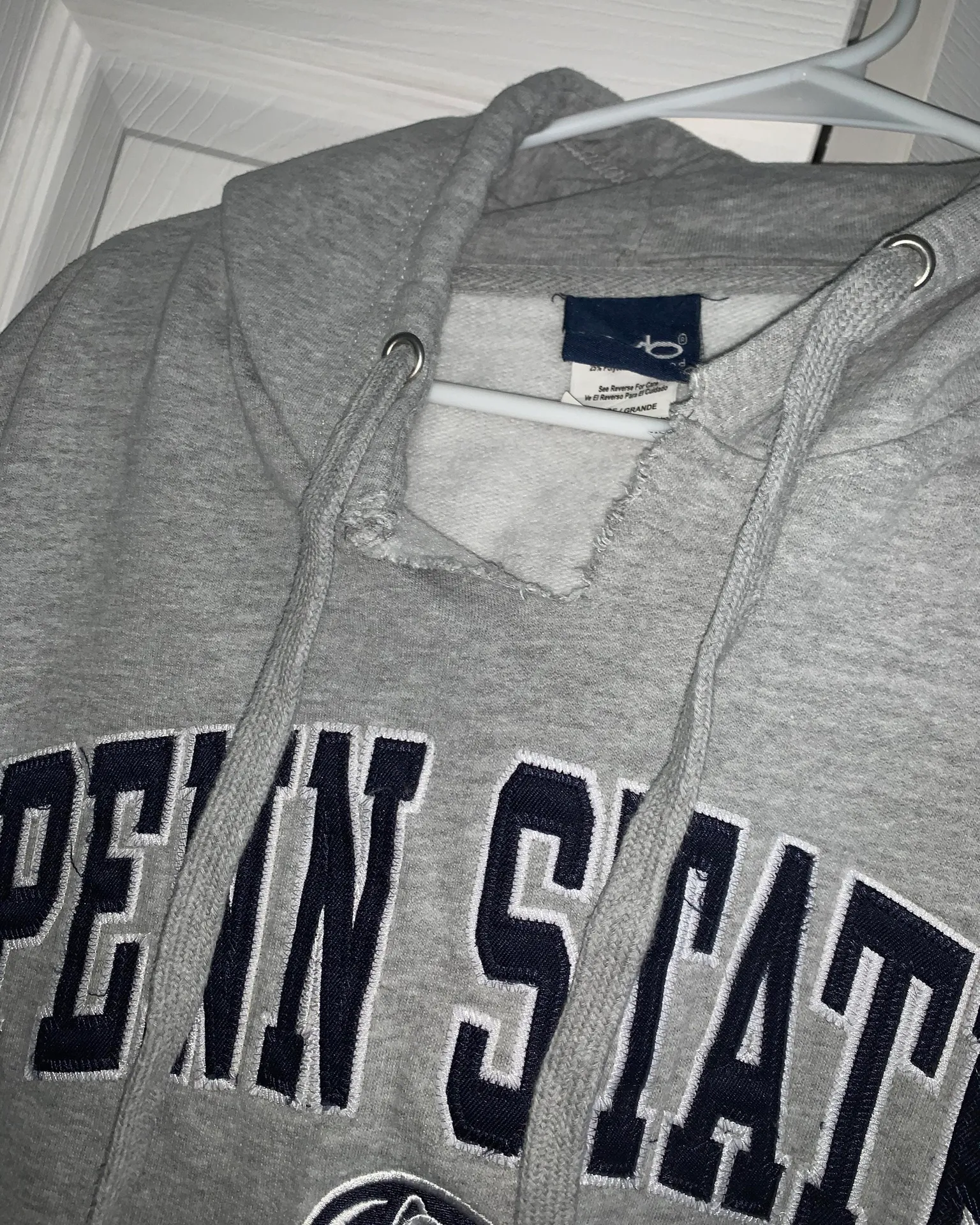 Penn State Hooded Sweatshirt Gray Size L - Image 3