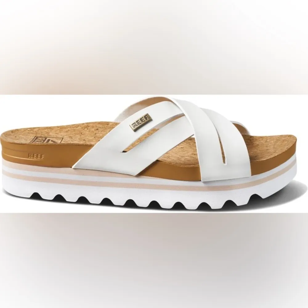 NEW Reef Cushion Hi Bloom Slides ~White ~ 9 - Image 2