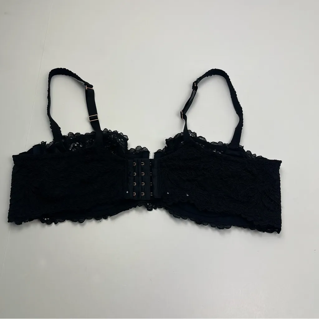 Savage x Fenty Romantic Corded Lace Unlined Balconette Bra Womens 42DD‎ Black Size undefined - Image 14