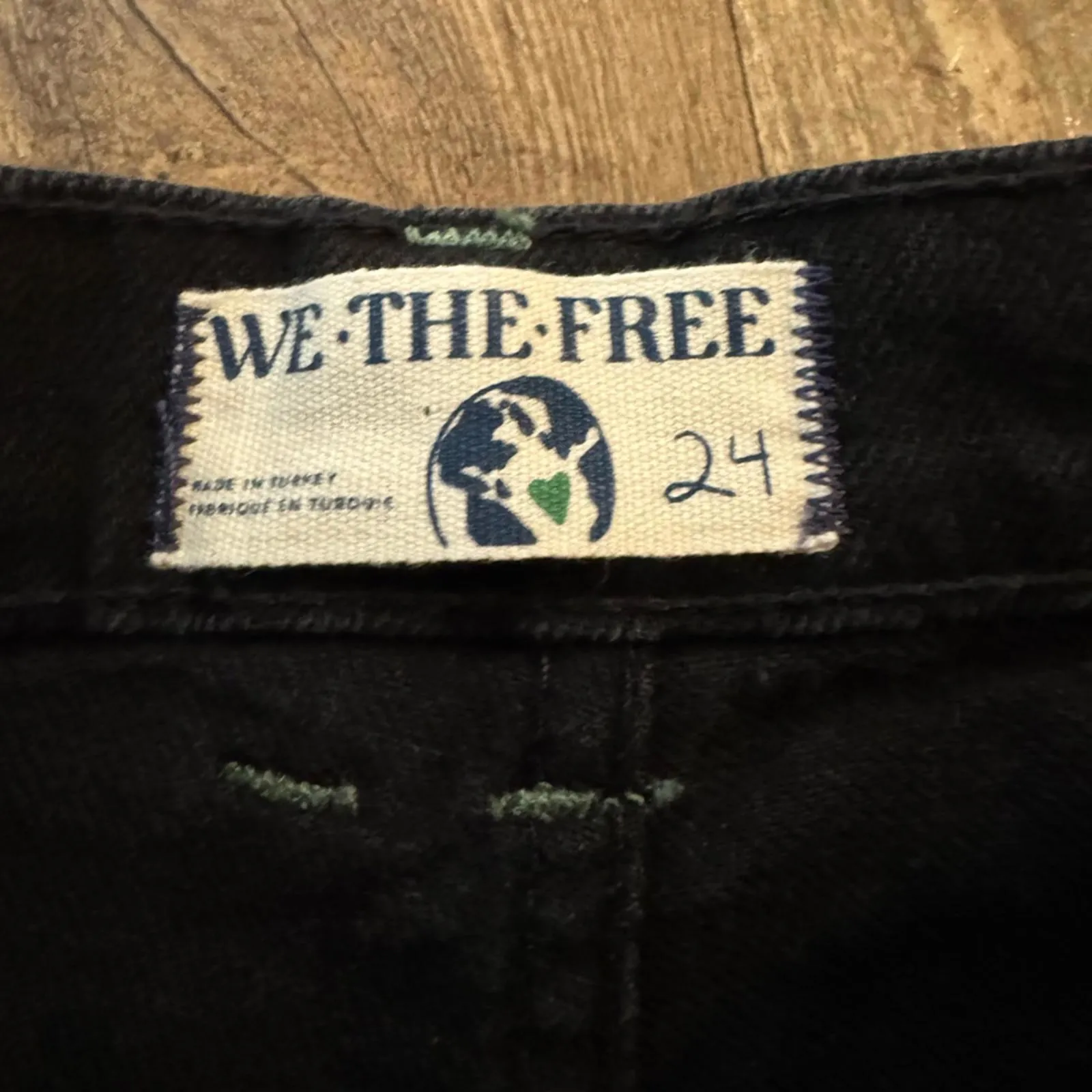 Free People A New Day Mid Rise Straight Leg Black Jeans NWT 24 - Image 3