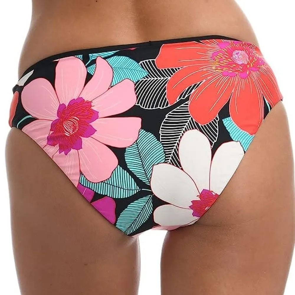La Blanca Bikini Bottom Black / Floral In Full Bloom Reversible Hipster Sz 6 NWT - Image 2