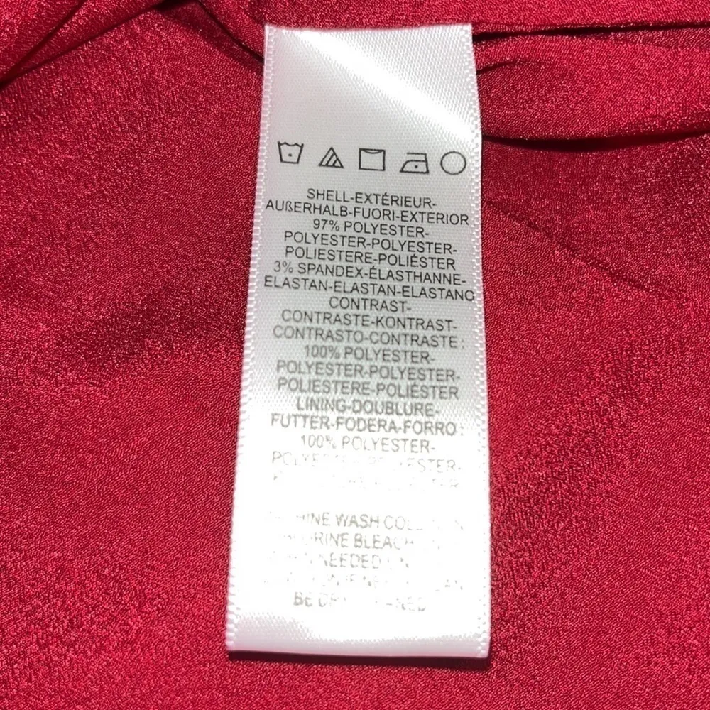 Dress The Population Alicia Chiffon Lace Fit & Flare Midi Dress Garnet M‎ - Image 11