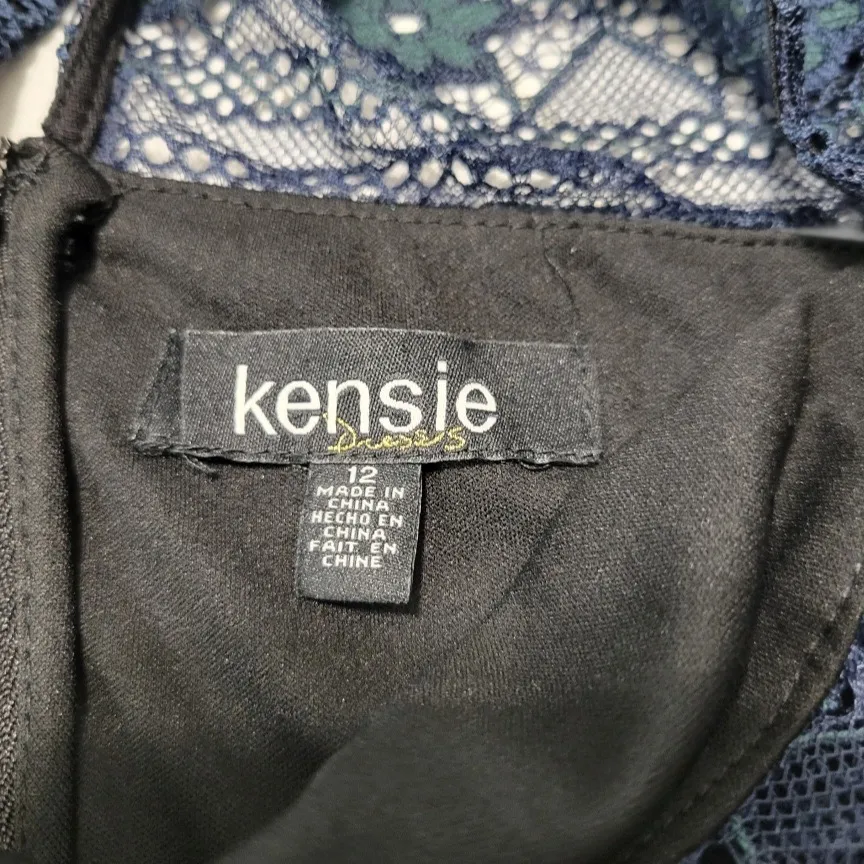 Kensie Dress Size 12 Women's Fit & Flare Dress Lace Overlay Dress Cocktail Dress - Image 7