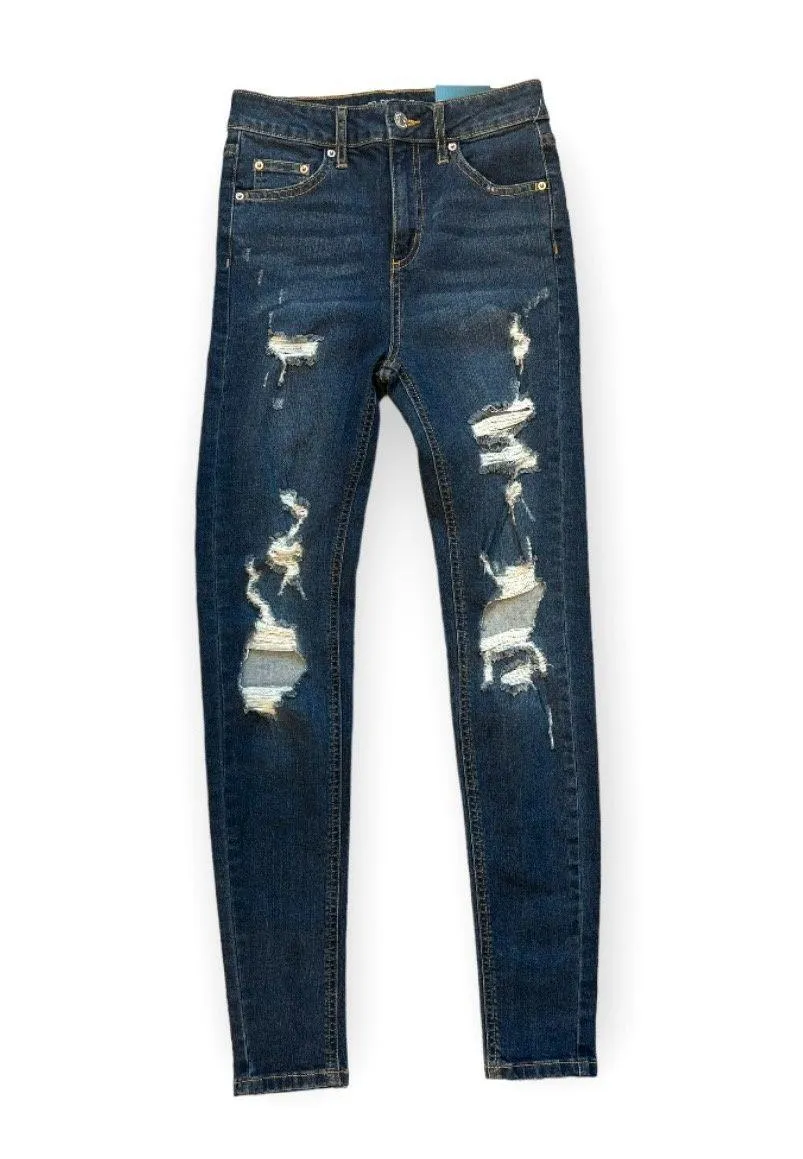 Wild Fable NWT Womens  Distressed Dark Rinse High Rise Skinny Jeans - Sz 0 (25”) - Image 2