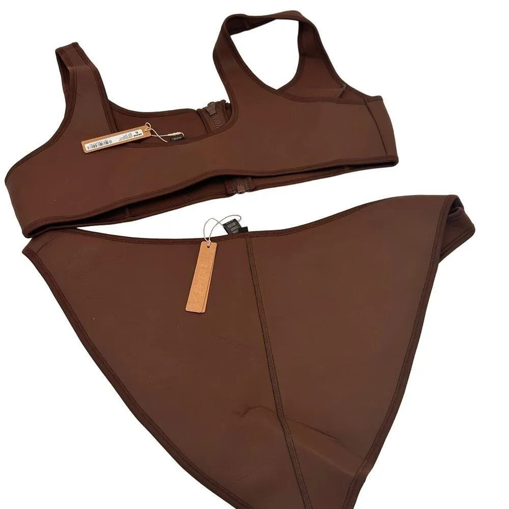 Skims Rubberized Scuba Swim Tanga Bikini Scoop Neck Top New with tags Size 4X - Image 4