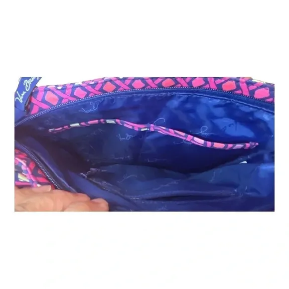 VERA BRADLEY‎ KATALINA DOUBLE ZIP PINK DIAMONDS CROSSBODY PURSE POCKETS RETIRED - Image 13