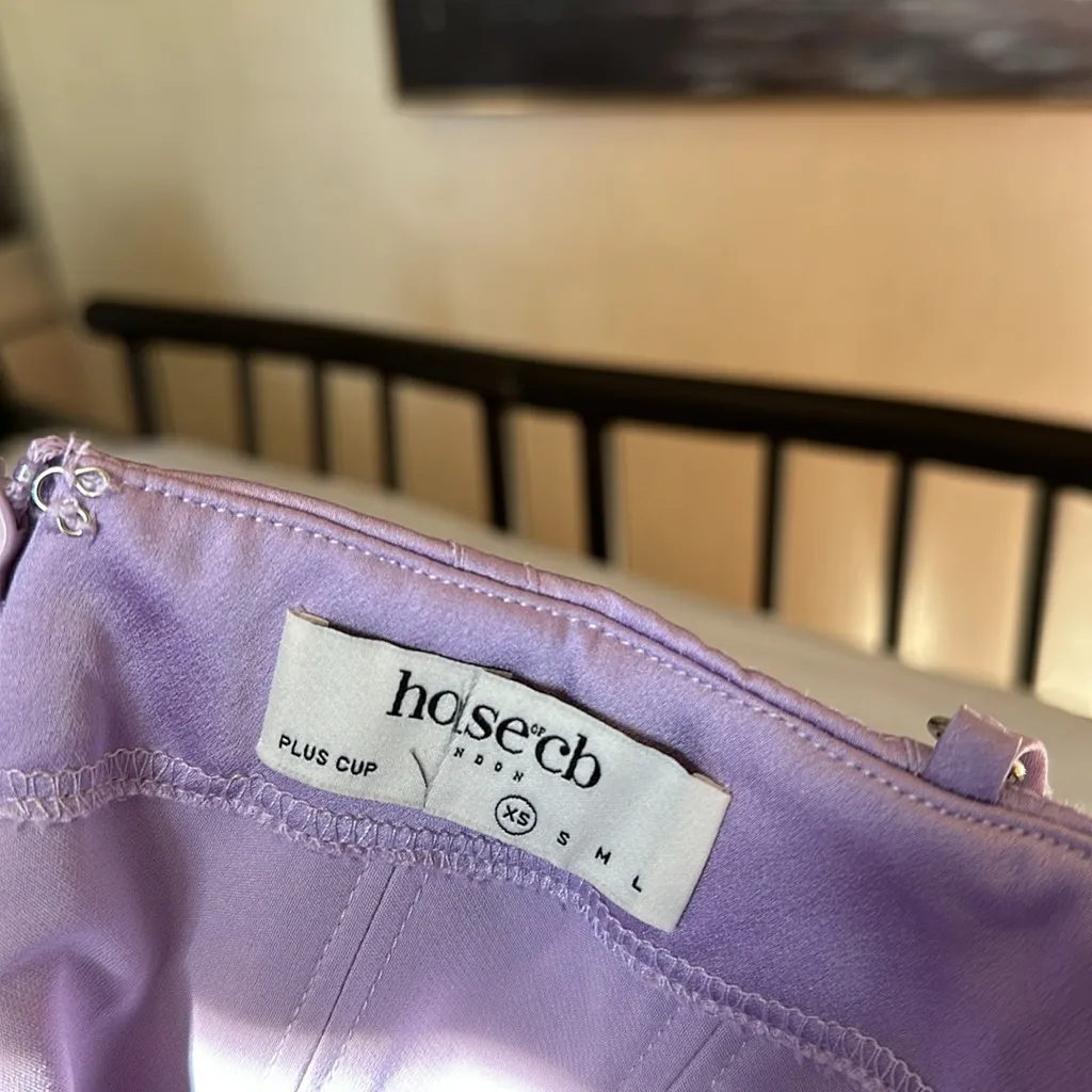 HOUSE OF CB‎ XS D-DD 'Charmaine' Lavender Corset Maxi Dress NWOT - Image 7