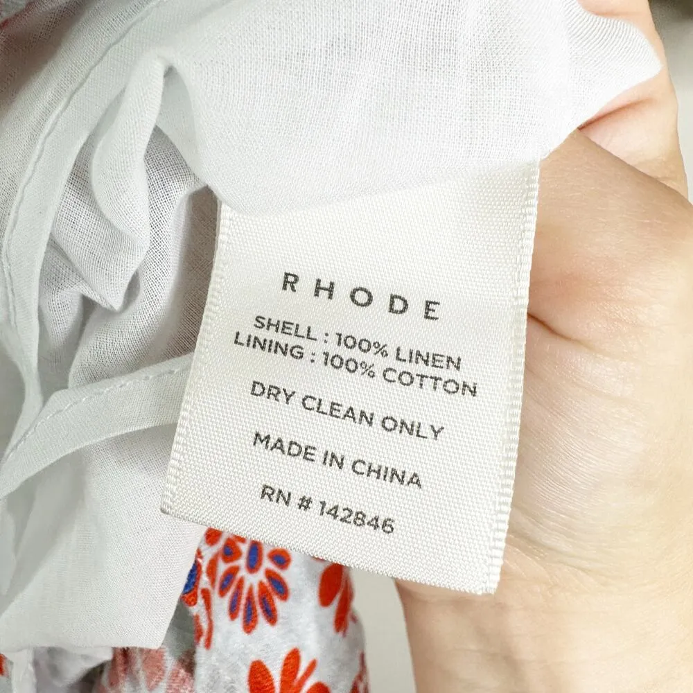 Rhode Womens Mariana Dress Floral Print V - Image 8