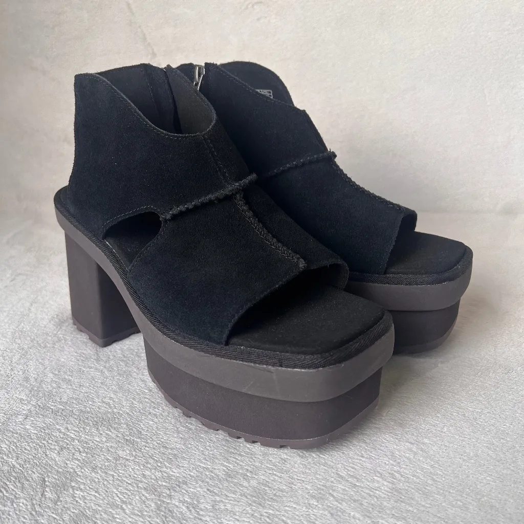 UGG Women's Black New Heights 4" Platform  Sandals  Size US 9 - Image 3