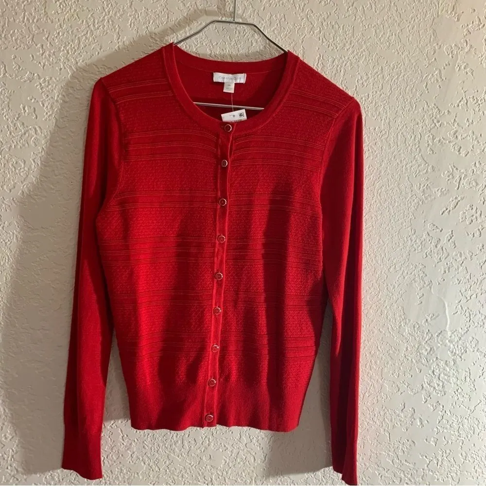 Charter Club Red‎ Button Down Cardigan - PM - NWT - Image 8