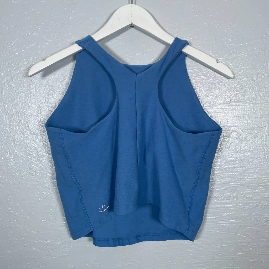Beyond Yoga Women Plus Size 1X Blue Spacedye Refocus Cropped Tank Athleisure - Image 4