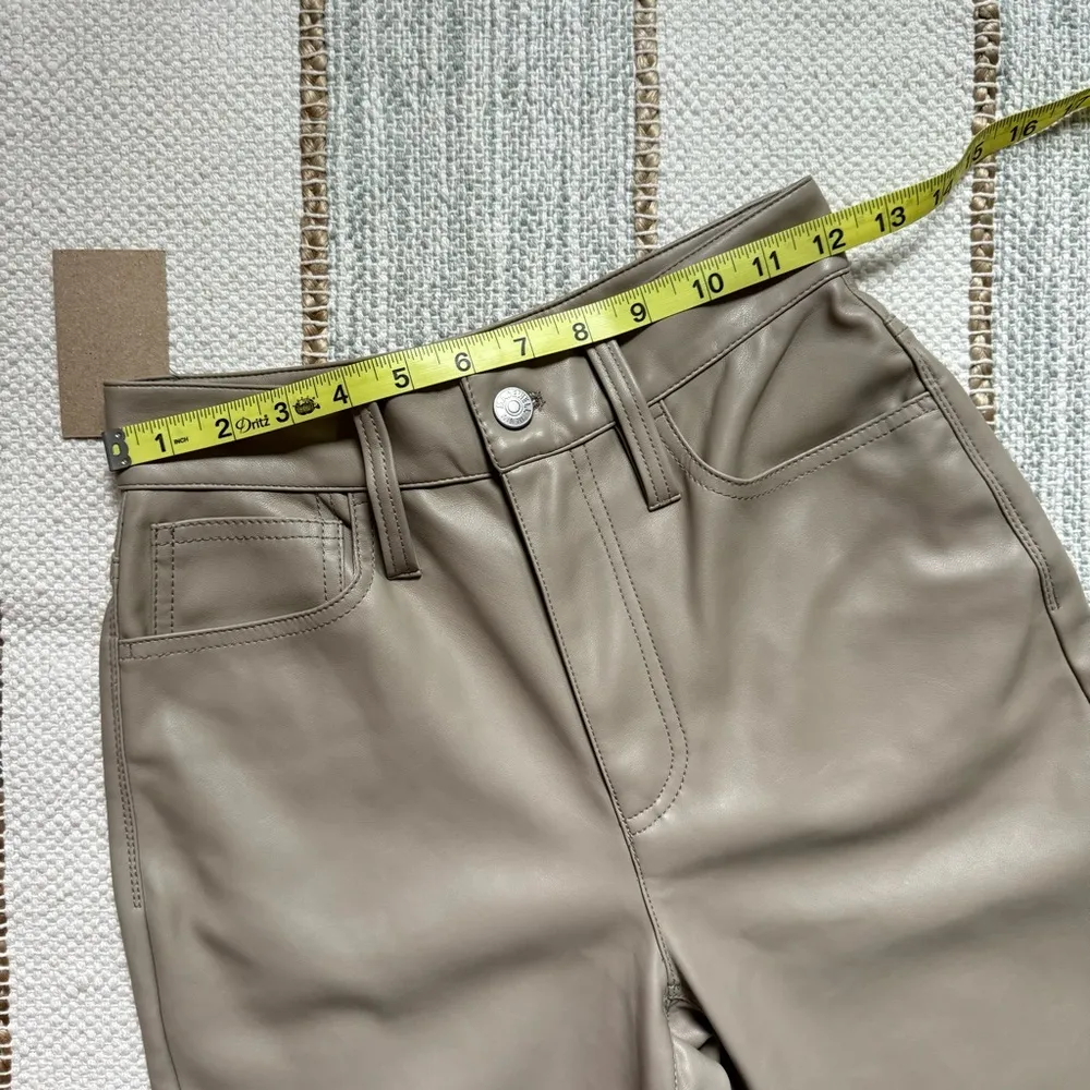 Madewell The Perfect Vintage Straight Jean: Faux Leather Edition Pants Size 23 - Image 8