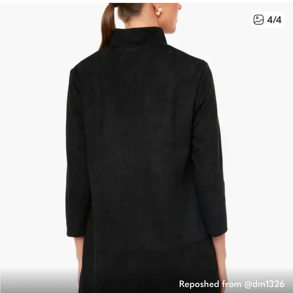 New With Tags Tuckernuck Black Faux Suede Stretch Clifton Dress Sz M - Image 5