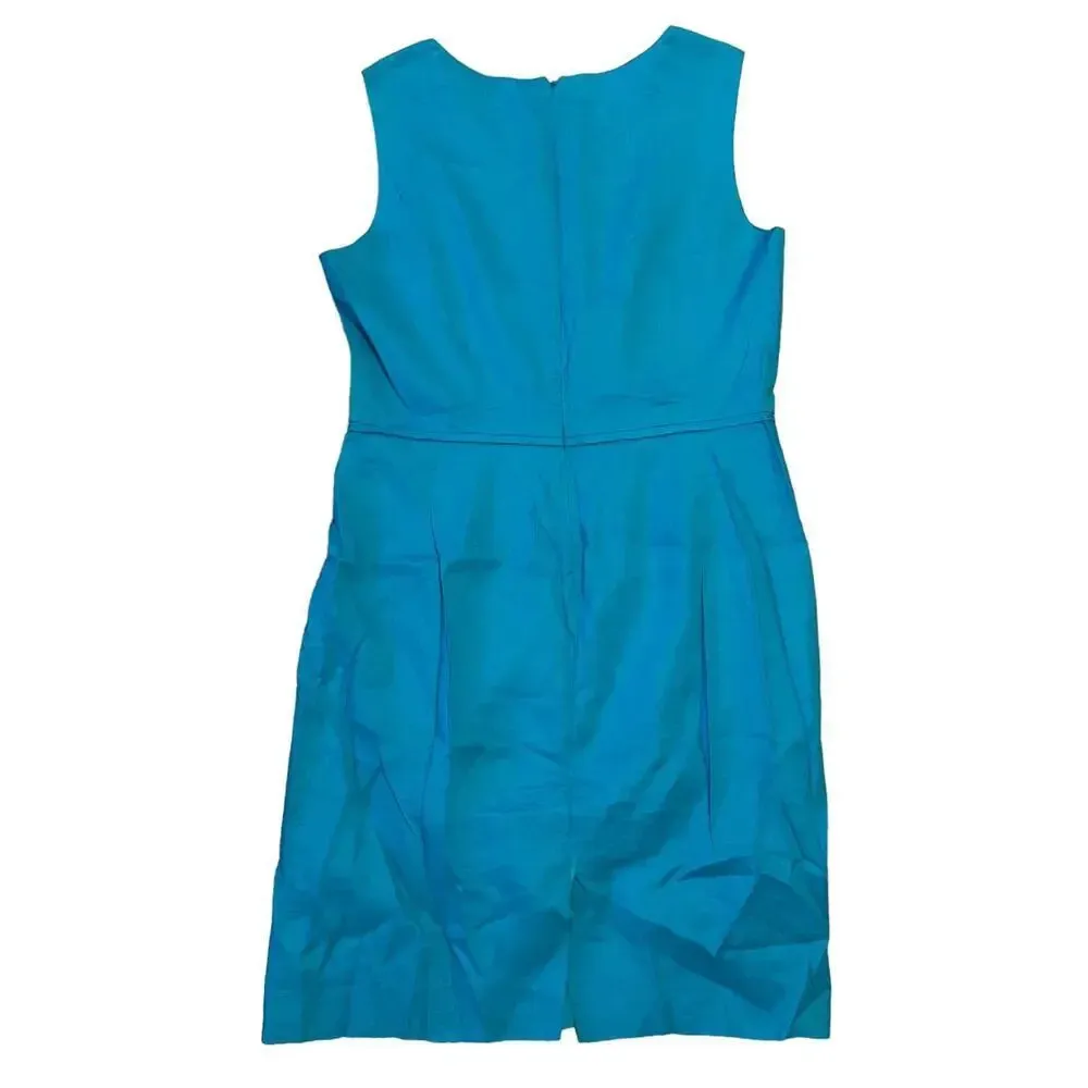 Alex Marie Women's Turquoise Sleeveless V-Neck Sheath Dress Size 12 - Image 5