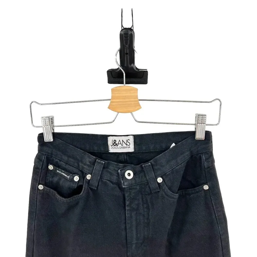Dolce & Gabbana Vintage Jeans Black Denim Straight Leg Baggy Size 27‎ - Image 2
