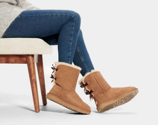 UGG Chestnut Brown Bailey Bow II Boot - Image 7