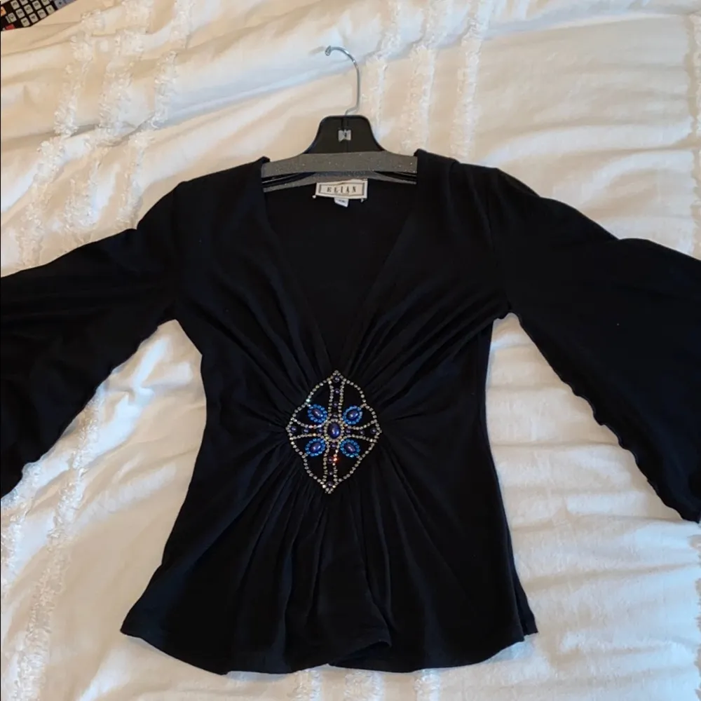 Black Beaded Women's Top cut - Image 10