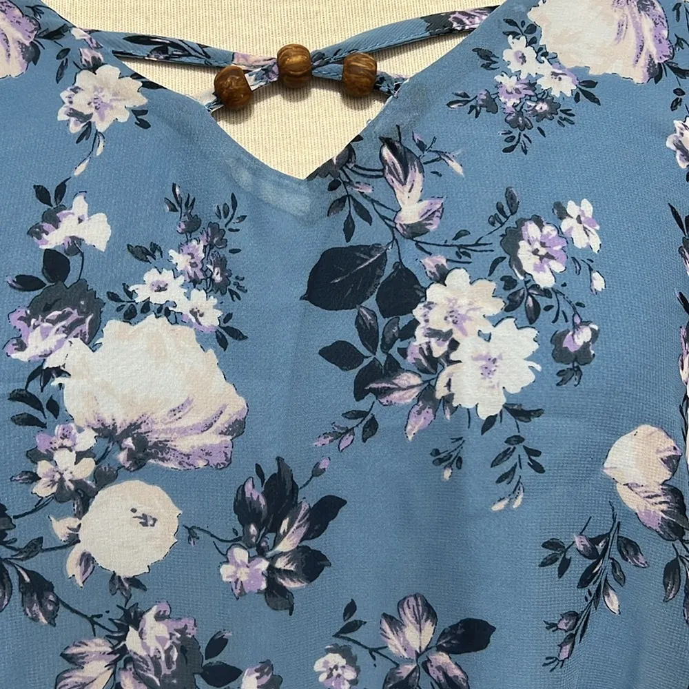 EST. 1946 floral blouse Blue Size XL - Image 2