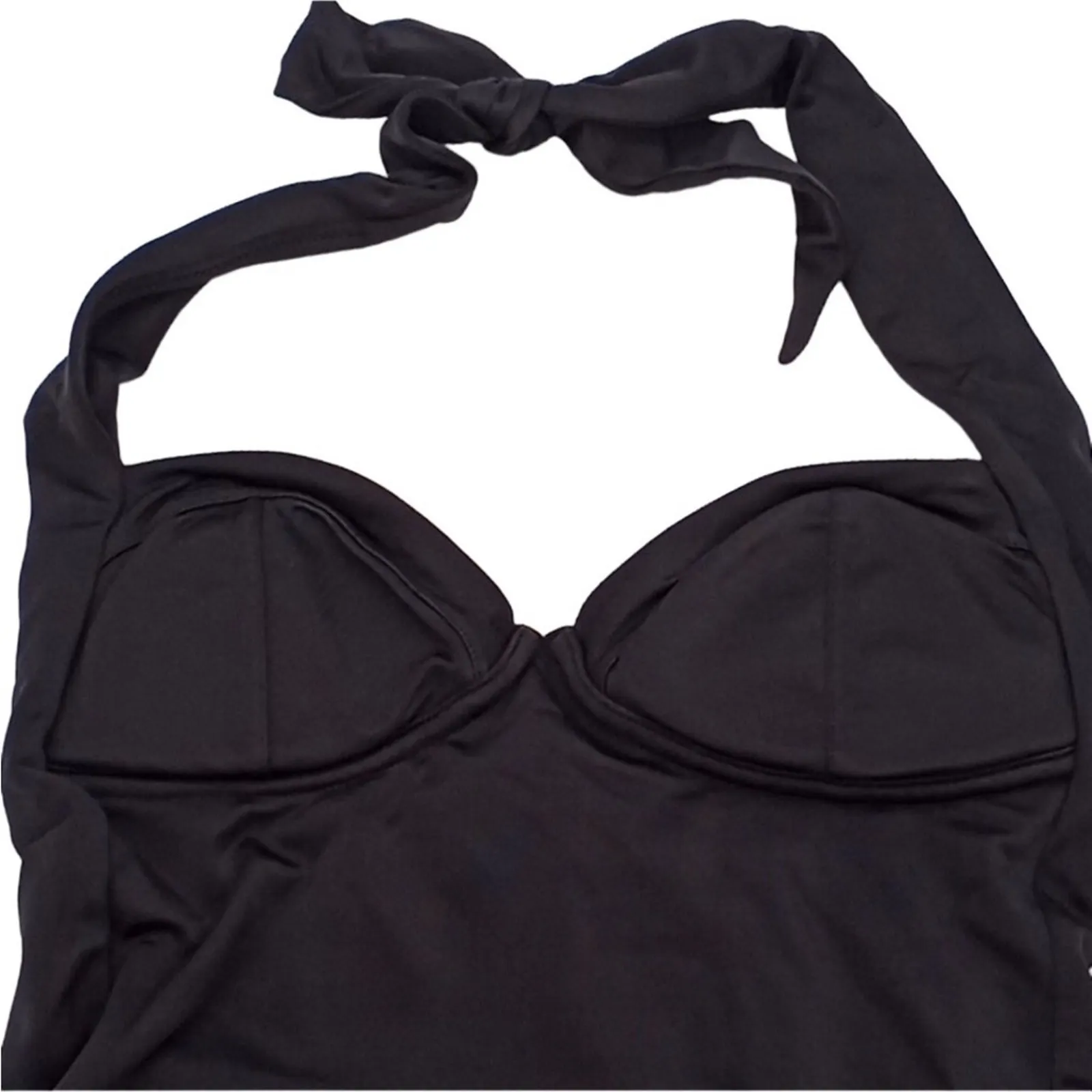 FREE PEOPLE x HAH One Pcs Swimsuit Sz S Black Fairy Resort Y2K Coquette Goth NWT - Image 6