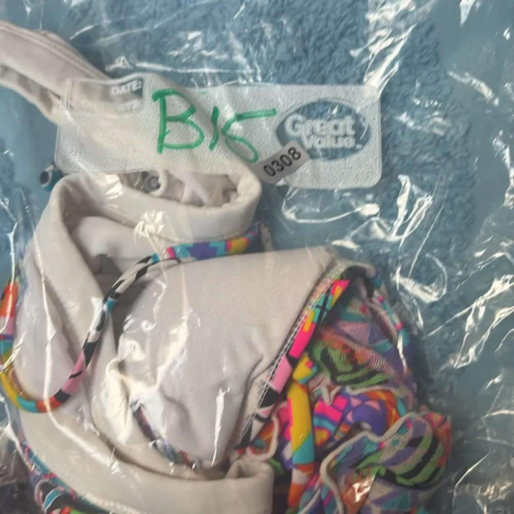 Women's OP Multicolor String Bikini Swimsuit Boho‎ Beach Size S 0308 - Image 12