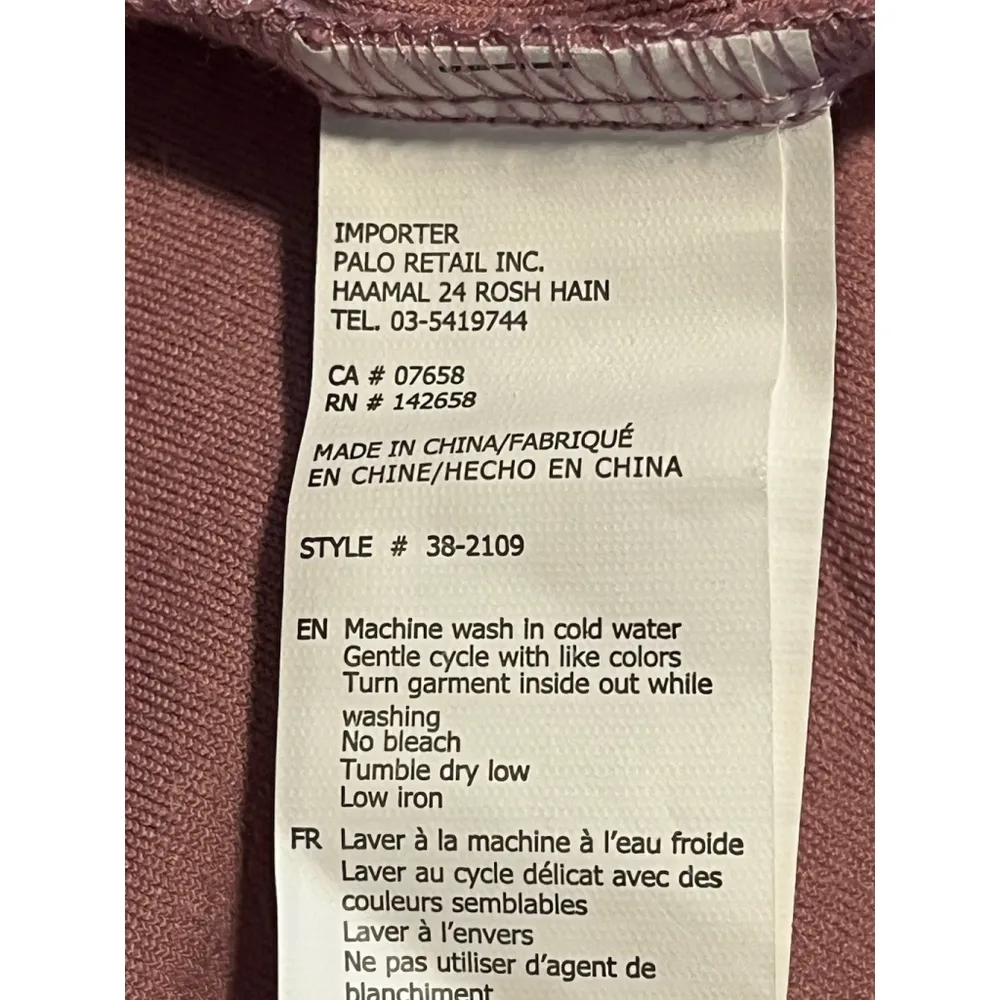 Refuge Hoodie Jacket Womens S Mauve Velour Velvet Full Zip Rinestone NEW YORK - Image 7