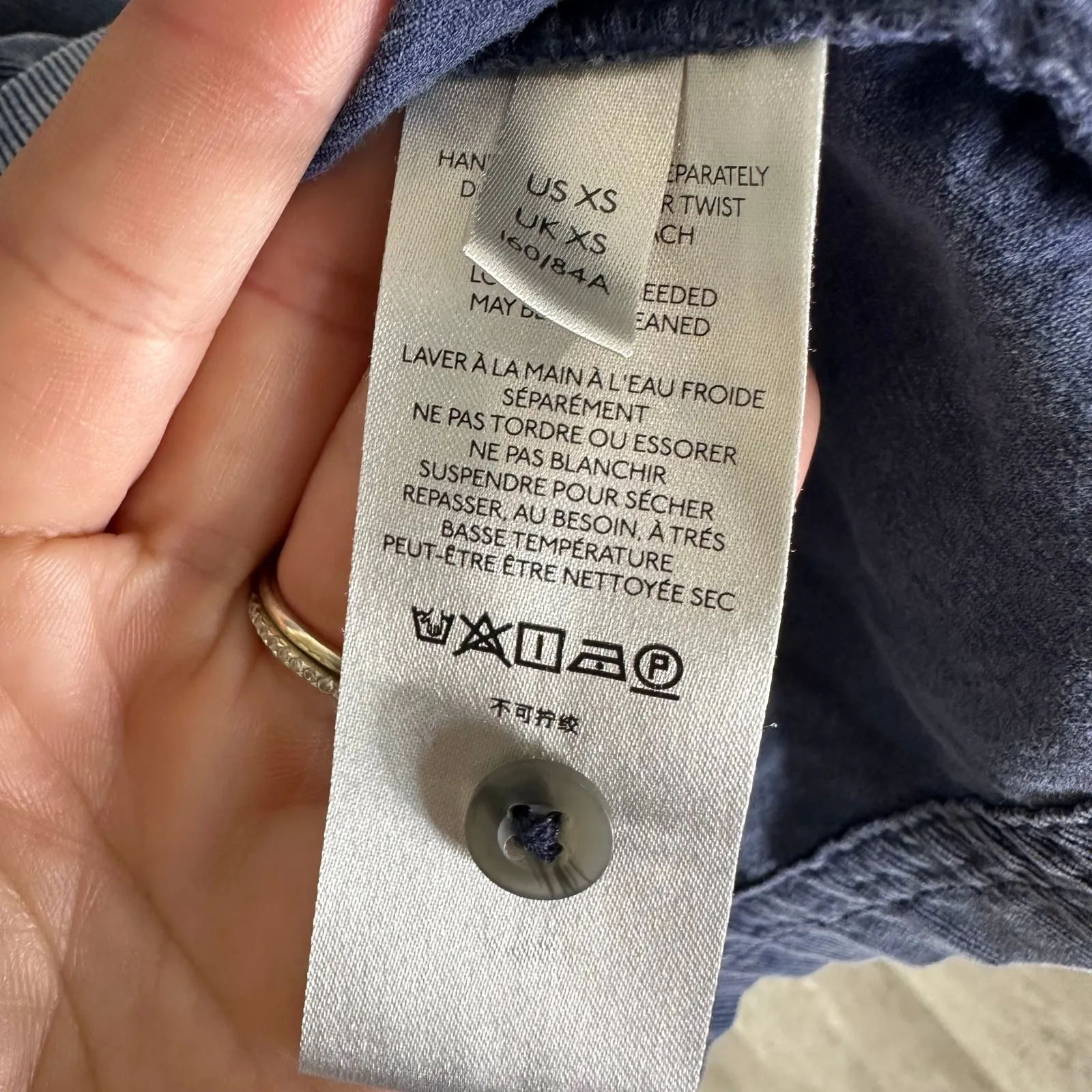 Anthropologie’s PILCRO Marta Tiered Corduroy MIDI Dress Blue Size XS - Image 4