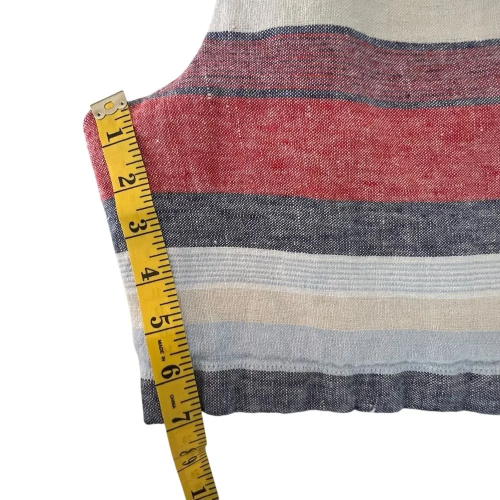 J Jill Womens Striped Linen Shorts Size L Beachy Coastal Preppy Casual Resort - Image 3