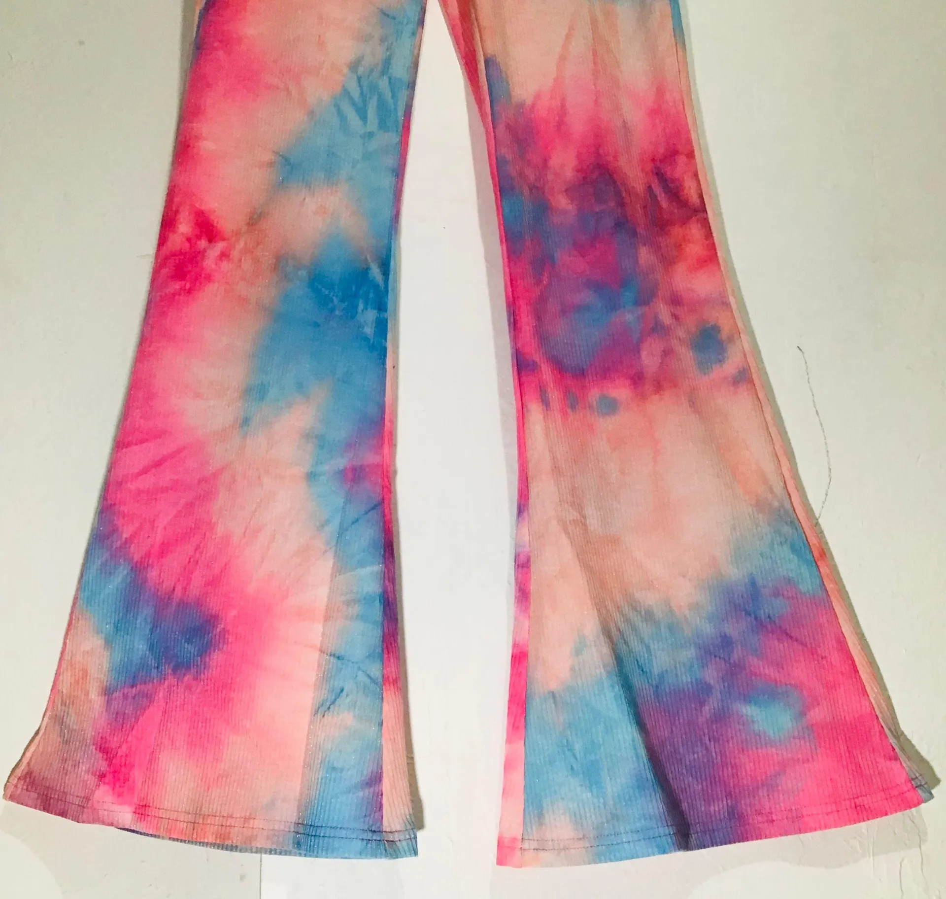 Peach Sparkle Tie Dye Pants - Image 3