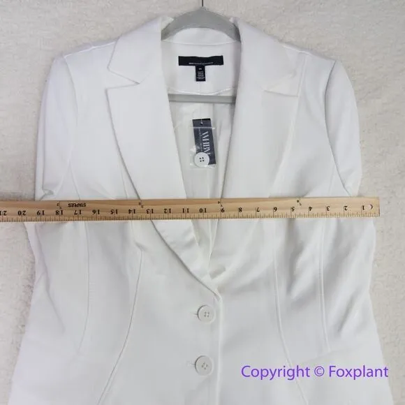 New! White House Black Market‎ WHBM Signature Blazer in Ecru, size 16 - Image 10