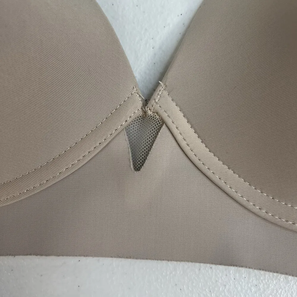 Maidenform 36B One Fab Fit Wireless Demi Bra Beige Lightly Lined Women’s Tan - Image 4