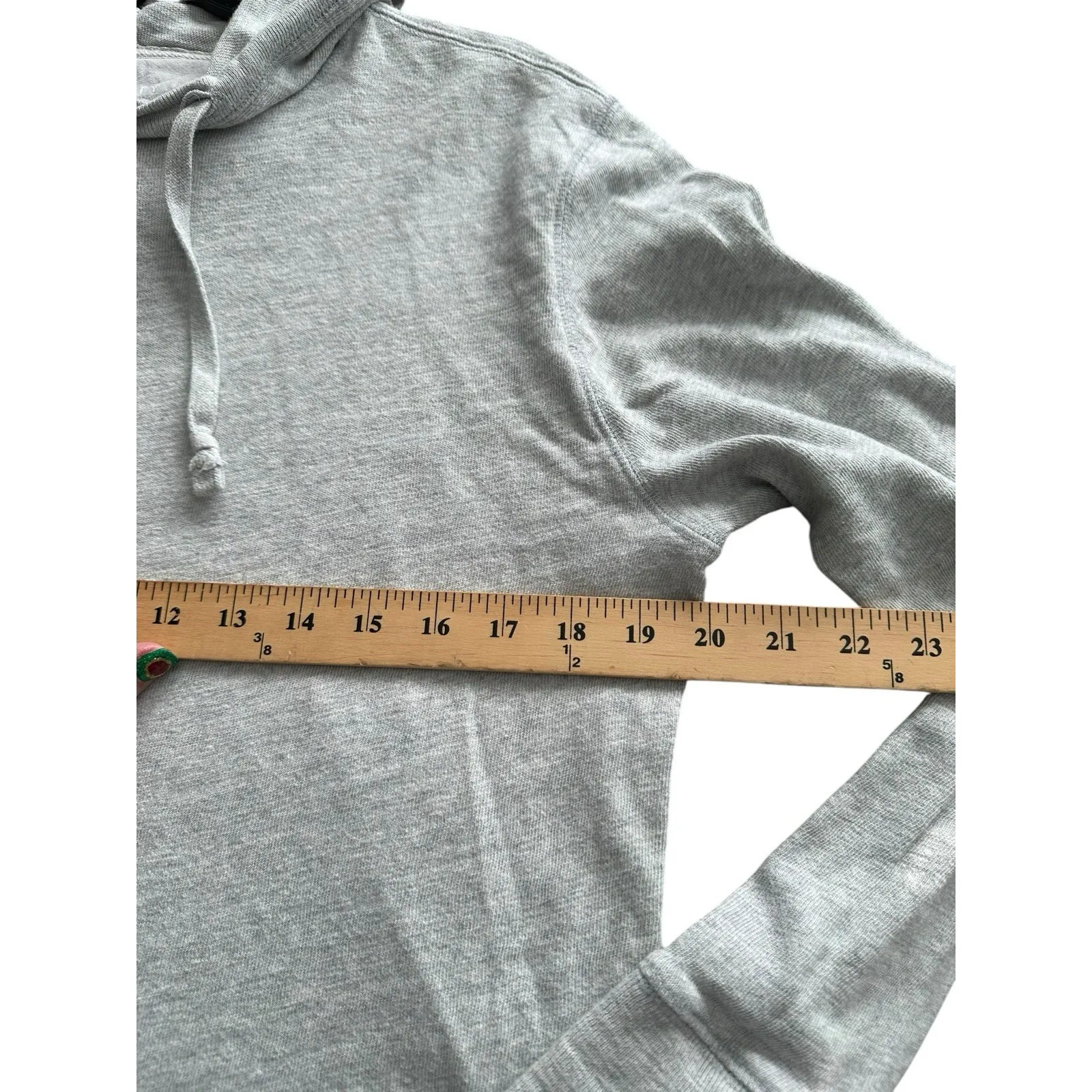 FAHERTY Hoodie Women's Medium Slub Organic Cotton Pullover Sweatshirt Gray #K6-6 - Image 6