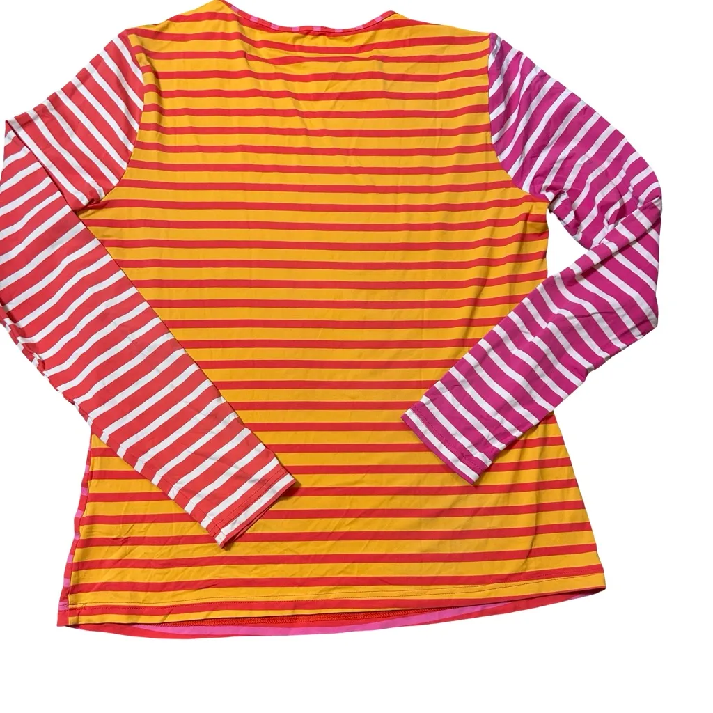 Lands’ End Long Sleeve Rash Guard Colorblock - Swim Top | Women’s Small - Image 4