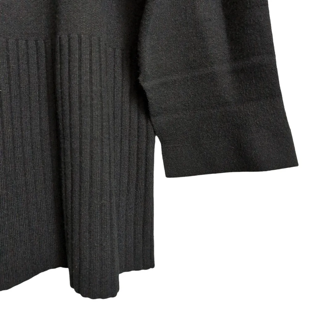 Modern Citizen Milly Zip Collar Navy Blue Sweater Dress Mini Split Sleeve L New - Image 5