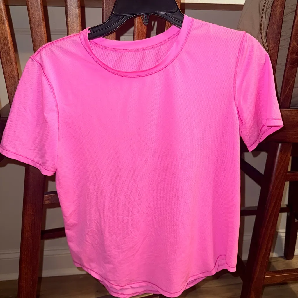Lululemon Athletica Bright Pink Short Sleeve Tee - Image 2