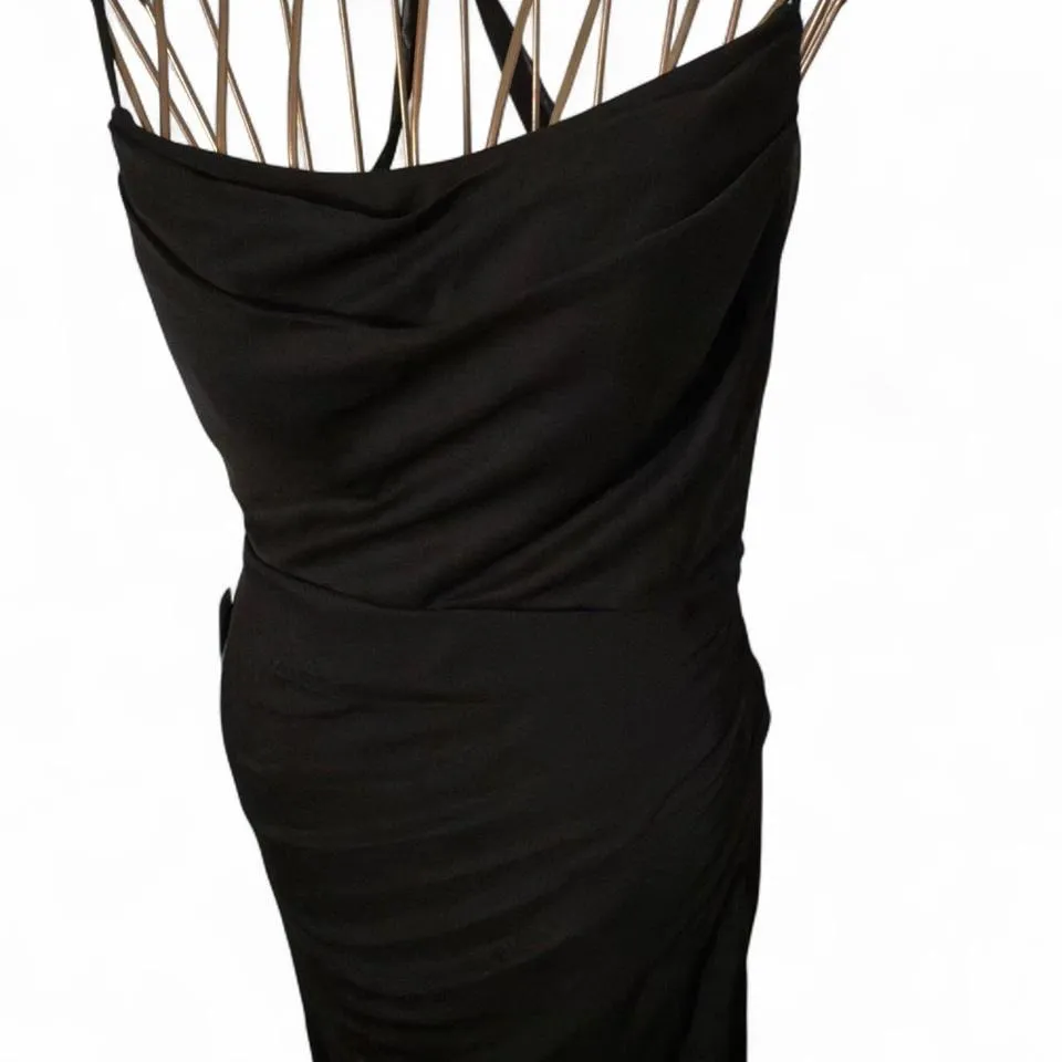 Azazie Kalea Black Formal Evening Gown - Women's A4 (NWT) Bridesmaid Prom Dress - Image 4