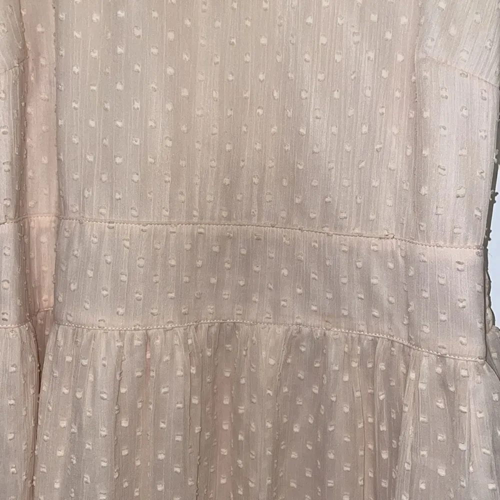 ✨Vero Moda Blush Feja SL Swiss Dot & Lace Mini Dress - Image 2