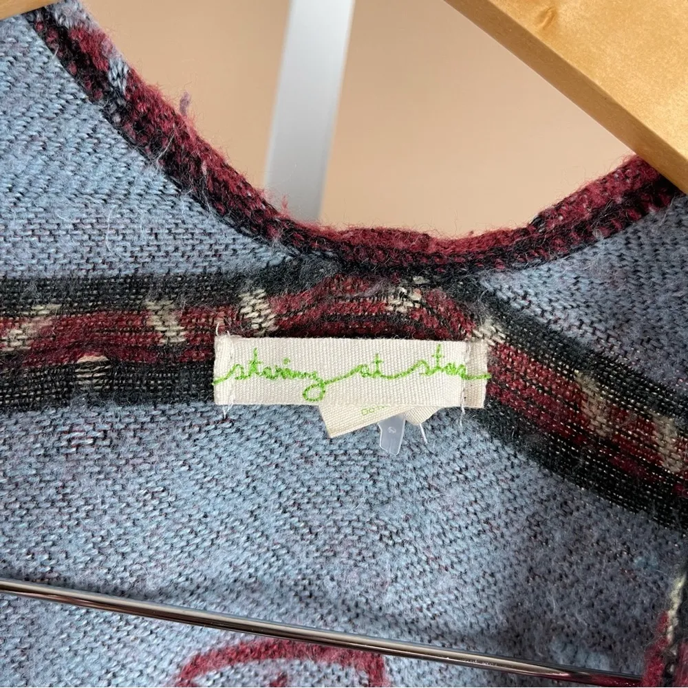 Urban Outfitters Staring At Stars OS Blanket Shrug Poncho Aztec Winter Cabin - Image 3