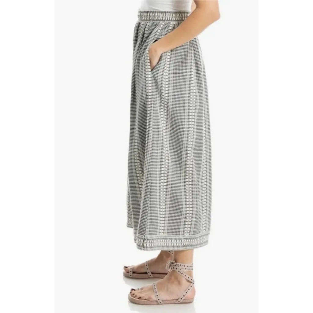 💕MAX STUDIO💕 Textured Gingham Midi Skirt ~ Navy/Cream XL NWT - Image 5
