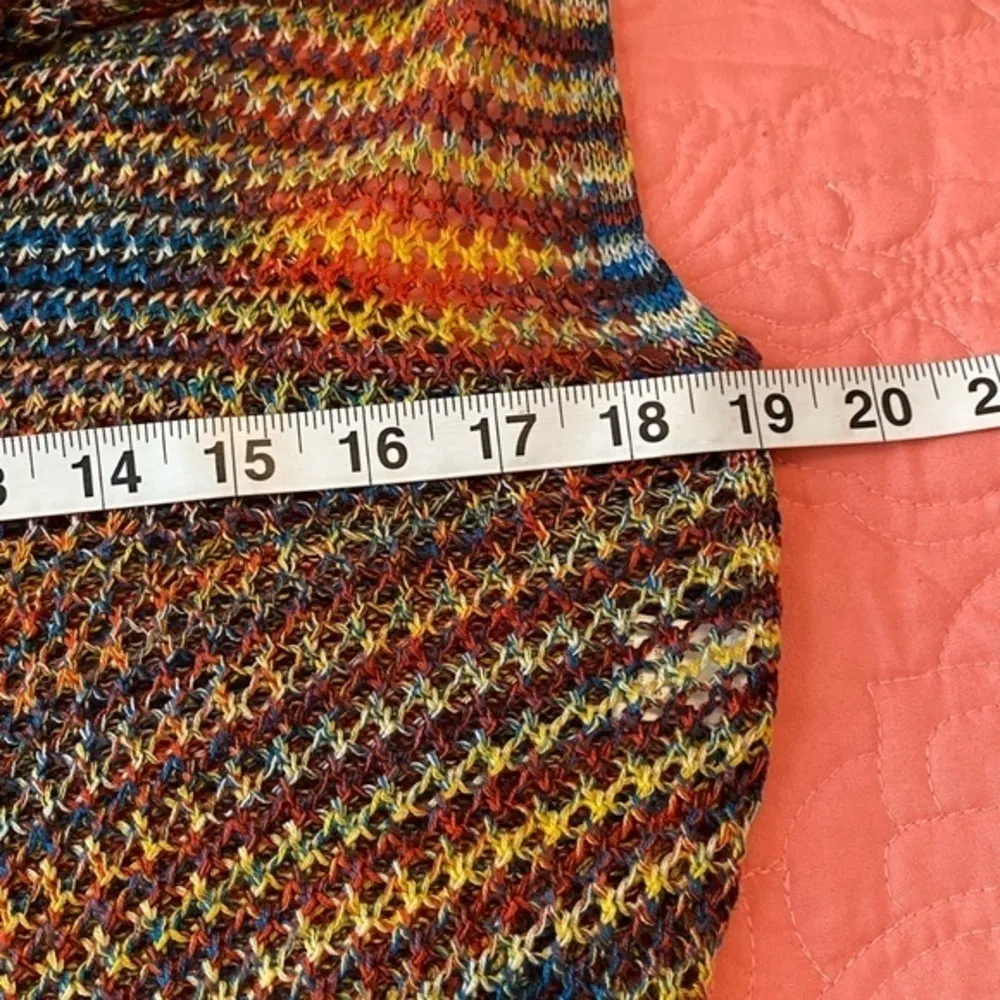 Woman's Size M New Directions Multi Colored Open Weave Open Front Vest/Shrug Size M - Image 11