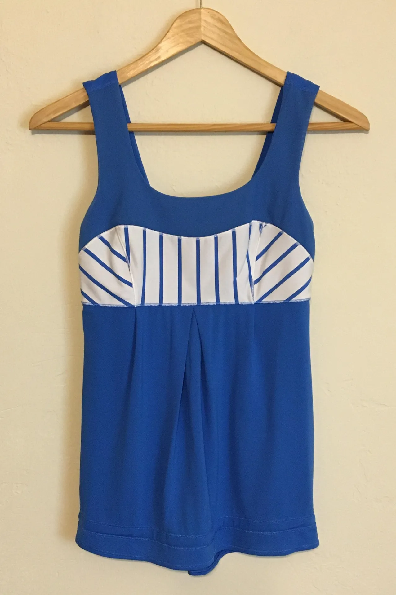 | Elevate Blue Stripe Cinch Hem Tank Top - Image 2