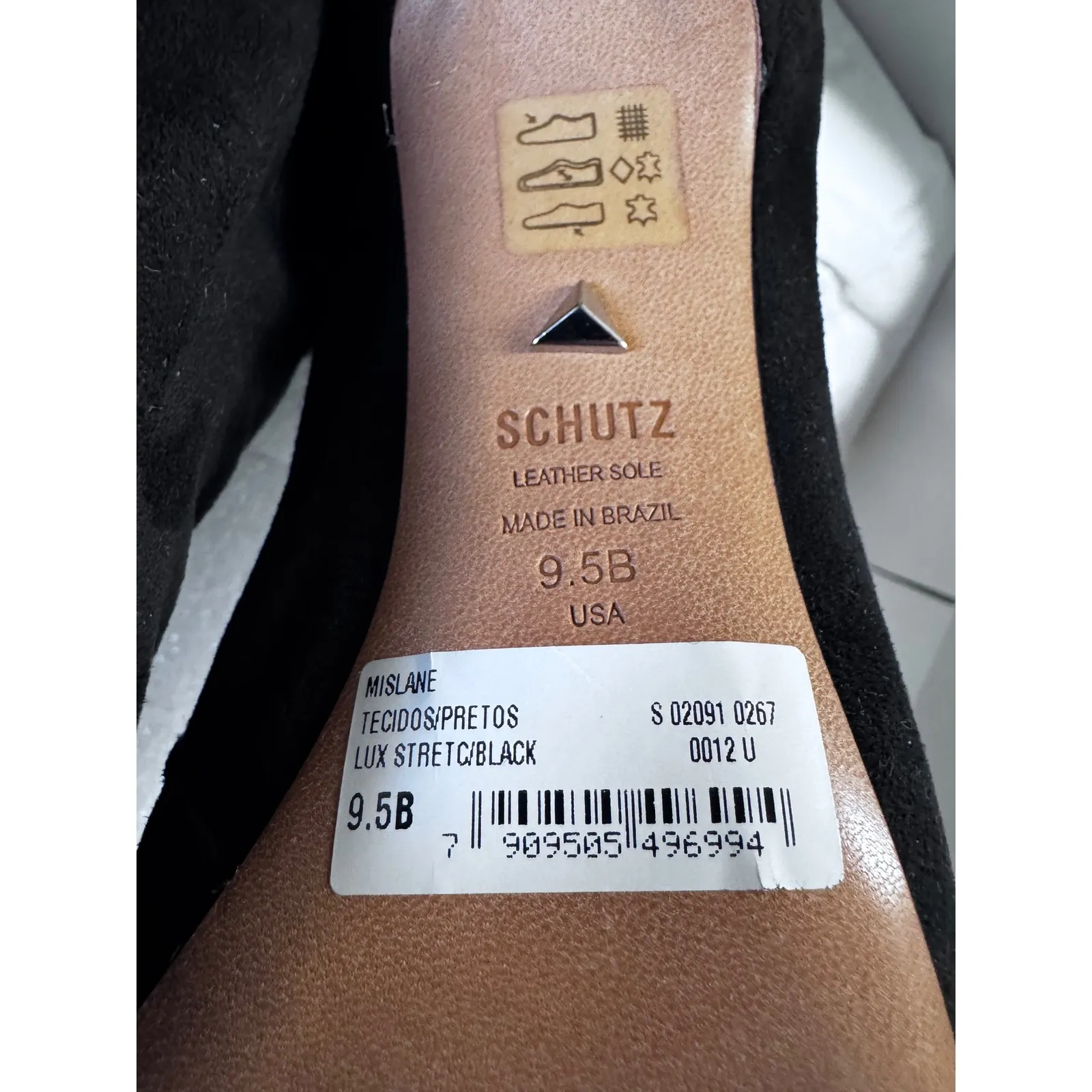 Schutz Misane Black Suede Pointed Toe Stiletto Sock Booties Size 9.5B - Image 7