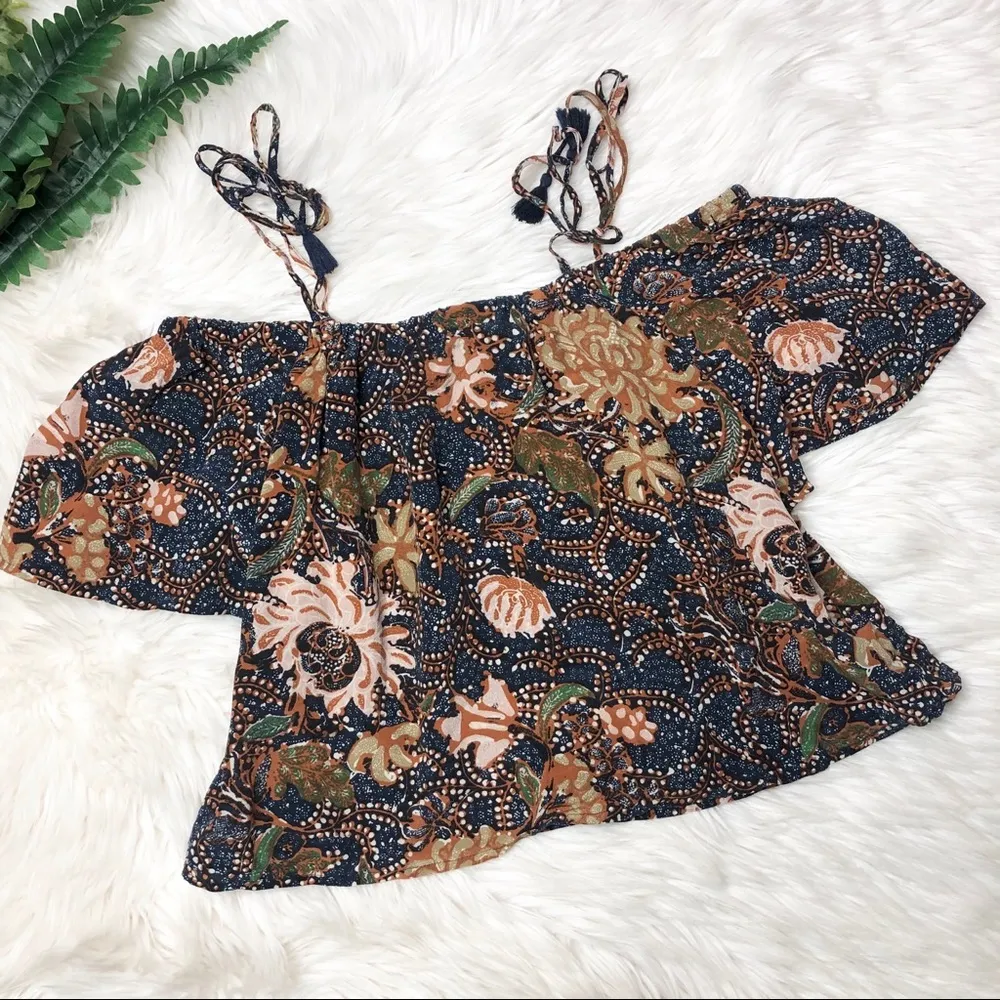 Madewell Silk Cold Shoulder Top - Image 4