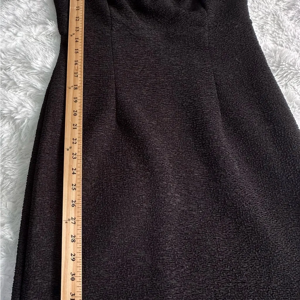 Connected Apparel Textured Black Mini Dress - Image 7