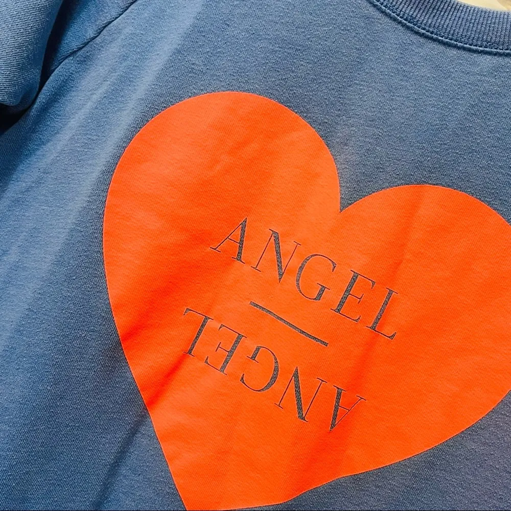 VICTORIA'S SECRET LIGHTWEIGHT ANGEL SWEATSHIRT LIGHT BLUE WOMENS sz small - Image 2